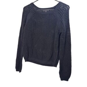 Sanctuary Clothing Womens Small Knit Sweater Pullover Long Sleeve Casual‎ Black